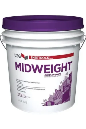 USG Sheetrock White Midweight Joint Compound 4.5 gal New Release