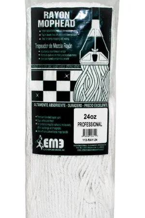 Elite Mops and Brooms 24 oz Cut End Rayon Mop Refill 1 pk Brand New