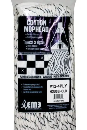 Super Sale Elite Mops and Brooms #12 Cut End Cotton Mop Refill 1 pk, Pack of 6