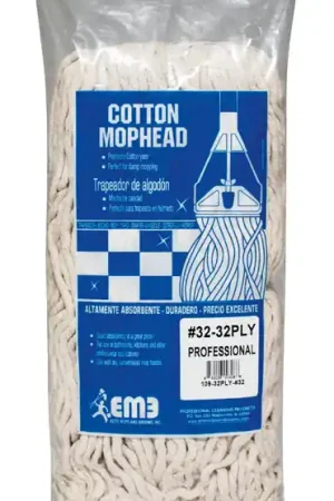 Place Order Elite Mops and Brooms #32 Cut End Cotton Mop Refill 1 pk