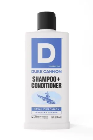 Duke Cannon Naval Diplomacy Ocean Air + Mandarin Scent Shampoo Plus Conditioner 10 fl. oz. 1 pk Brand New