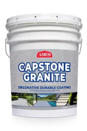 Exclusive Offer AMES Capstone Granite Gloss Quicksilver Water-Based Acrylic Concrete Floor Paint 5 gal