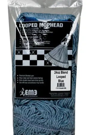 Premium Elite Mops and Brooms 24 oz. Looped Cotton/Synthetic Blend Mop Refill 1 pk