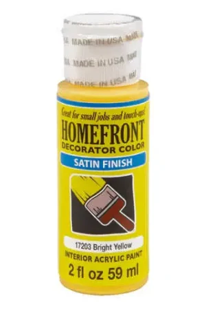 Homefront Decorator Color Satin Bright Yellow Hobby Paint 2 oz, Pack of 3 Low Price