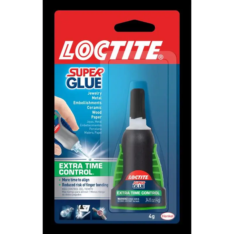 Loctite Extra Time Control High Strength Cyanoacrylate Clear Super Glue 4 gm, Pack of 6 Bargain