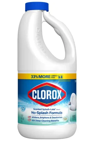 Clorox Splash-Less Clean Linen Scent Bleach 40 oz, Pack of 6 Place Order