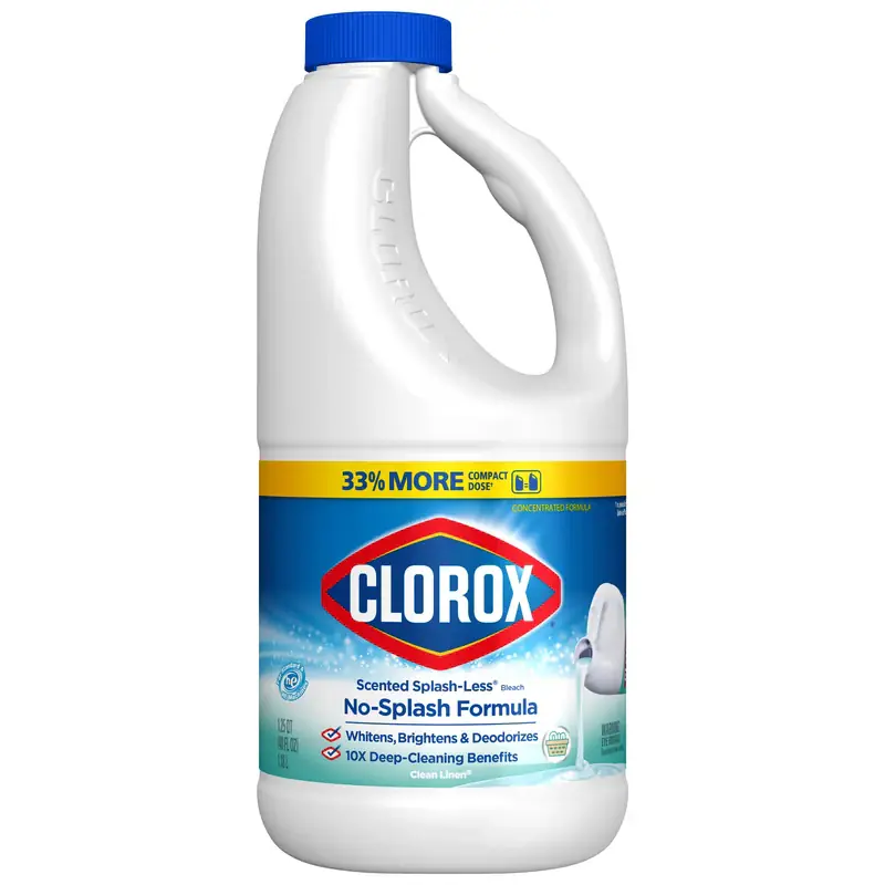 Clorox Splash-Less Clean Linen Scent Bleach 40 oz, Pack of 6 Place Order