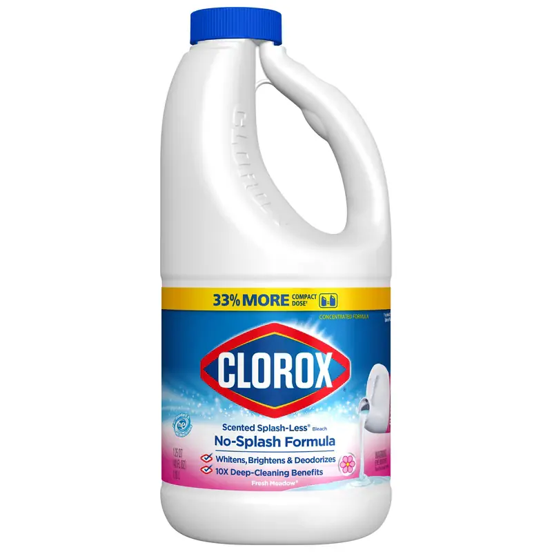 Clorox Splash-Less Fresh Meadow Scent Bleach 40 oz, Pack of 6 Latest