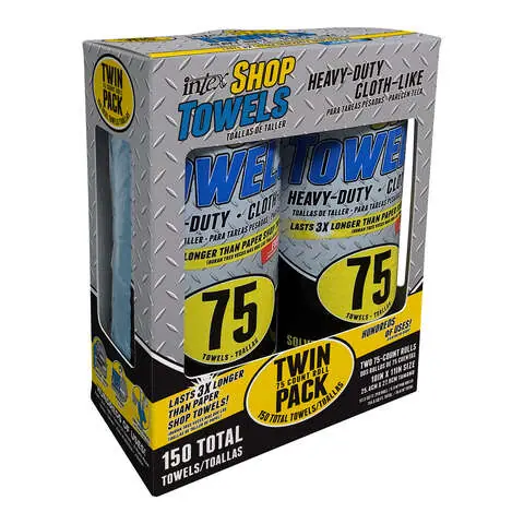 Next Day Delivery Intex Cloth-Like Shop Towels 10 in. W X 11 in. L 75 ct 2 pk