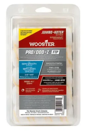 Wooster Pro/Doo-Z Fabric 4.5 in. W X 3/8 in. Jumbo Paint Roller Cover 10 pk, Pack of 4 While Supplies Last