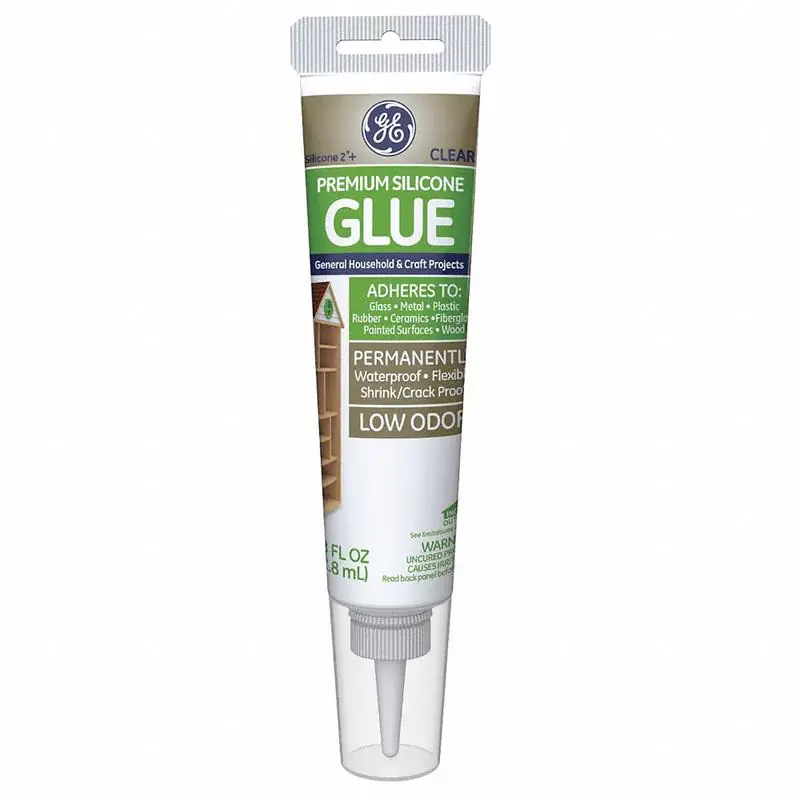 GE Silicone 2 Medium Strength Silicone Clear Glue 2.8 oz, Pack of 12 Flash Sale