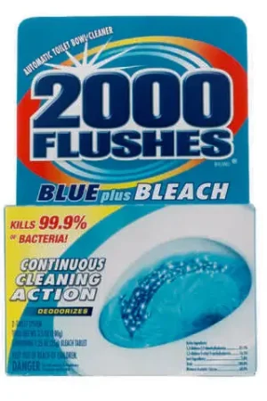 2000 Flushes Clean Scent Automatic Toilet Bowl Cleaner 3.5 oz Tablet, Pack of 12 Genuine