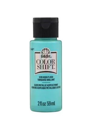 FolkArt Color Shift Metallic Aqua Flash Hobby Paint 2 oz, Pack of 3 Affordable
