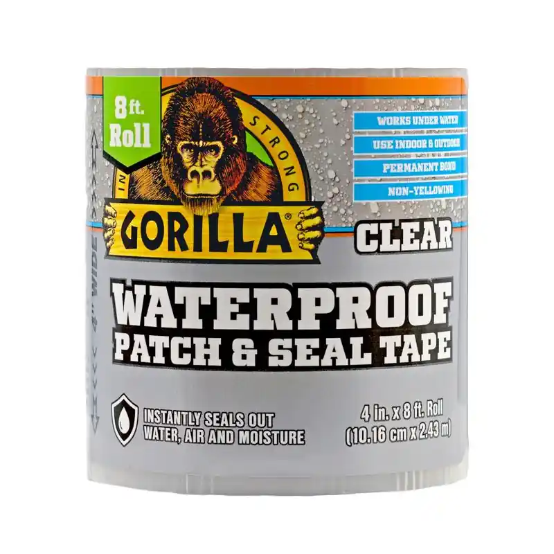 Super Sale Gorilla 4 in. W X 8 ft. L Clear Waterproof Repair Tape