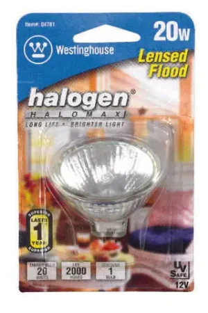Westinghouse 20 W MR16 Floodlight Halogen Bulb 180 lm White 1 pk Fresh Stock