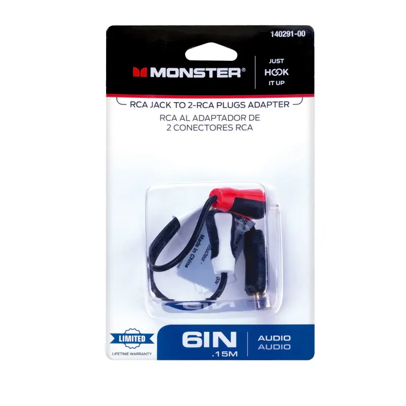 Monster Just Hook It Up Adapter Cable 1 pk Must Have