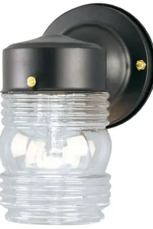 Westinghouse Matte Black Switch Incandescent Jelly Jar Light Trusted Brand