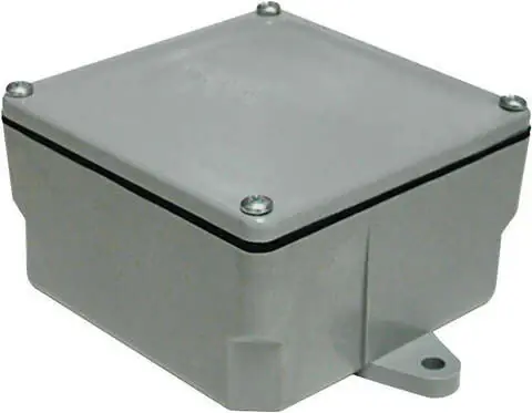 Cantex New Work Square PVC 1 gang Junction Box Gray Instant Buy