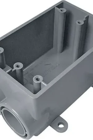 Cantex New Work 18 cu in Rectangle PVC 1 gang Outlet Box Gray Popular