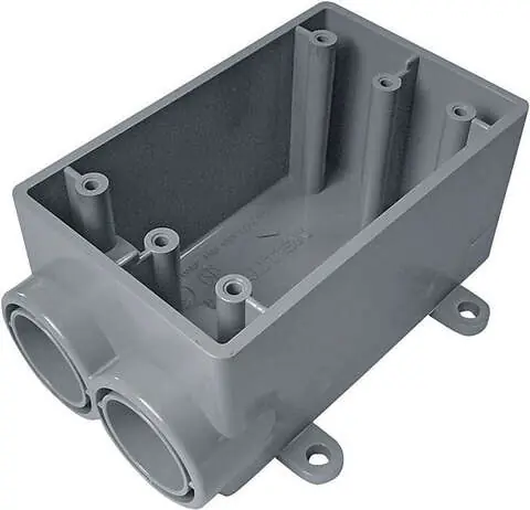 Best Choice Cantex New Work 19 cu in Rectangle PVC 1 gang Outlet Box Gray