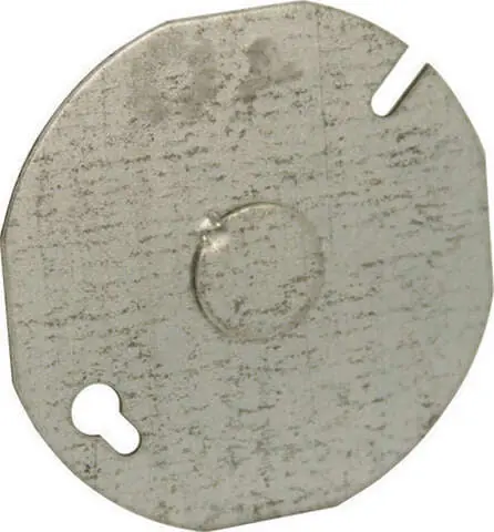 Raco Round Steel 3-1/2 in. H X 3-1/2 in. W Flat Box Cover, Pack of 10 Price Drop