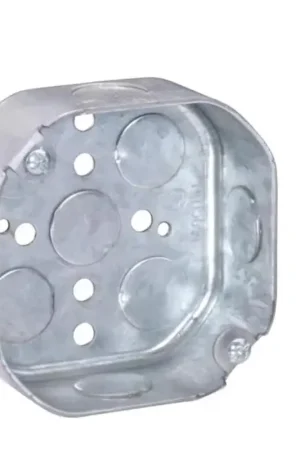 Genuine Southwire Old Work 14 cu in Octagon Galvanized Steel Box Mount Silver