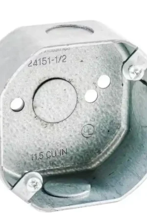Fresh Stock Southwire Old Work 11.5 cu in Octagon Galvanized Steel Box Mount Silver