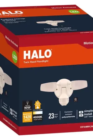 Best Price Halo Motion-Sensing Hardwired LED White Floodlight