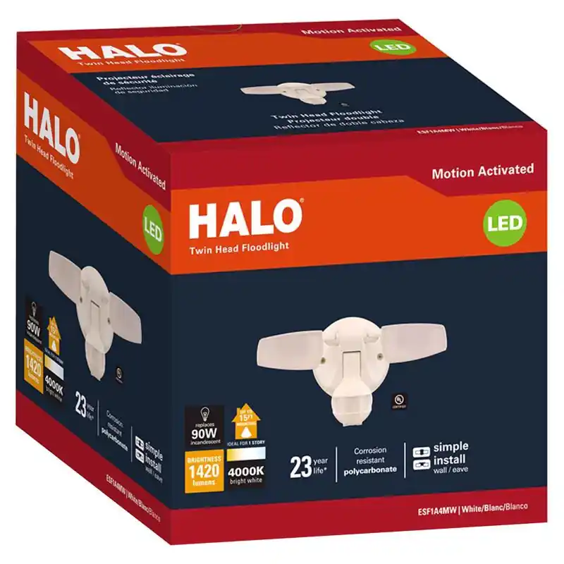 Best Price Halo Motion-Sensing Hardwired LED White Floodlight