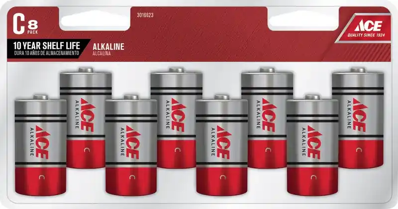 Express Delivery Ace C Alkaline Batteries 8 pk Clamshell