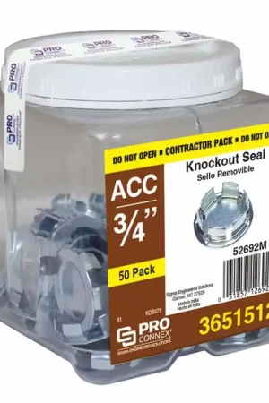 Reduced Price Sigma Engineered Solutions ProConnex Round Zinc-Plated Steel 0.31 in. H X 1.15 in. W Knockout Seal