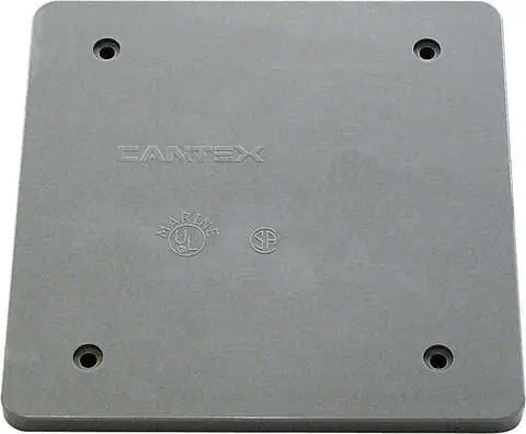 Cantex New Work Square PVC 2 gang Outlet Box Gray Instant Buy