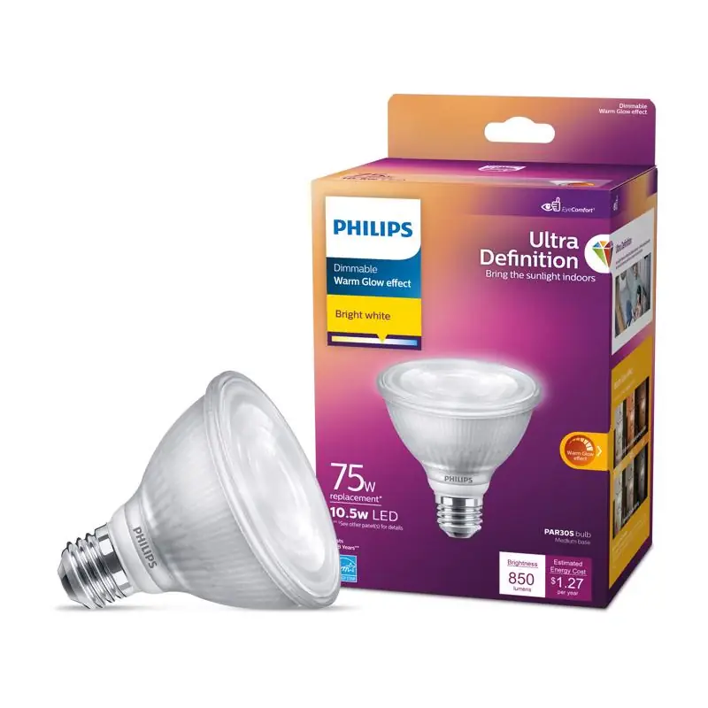 Seasonal Sale Philips PAR30 E26 (Medium) LED Bulb Bright White 75 Watt Equivalence 1 pk