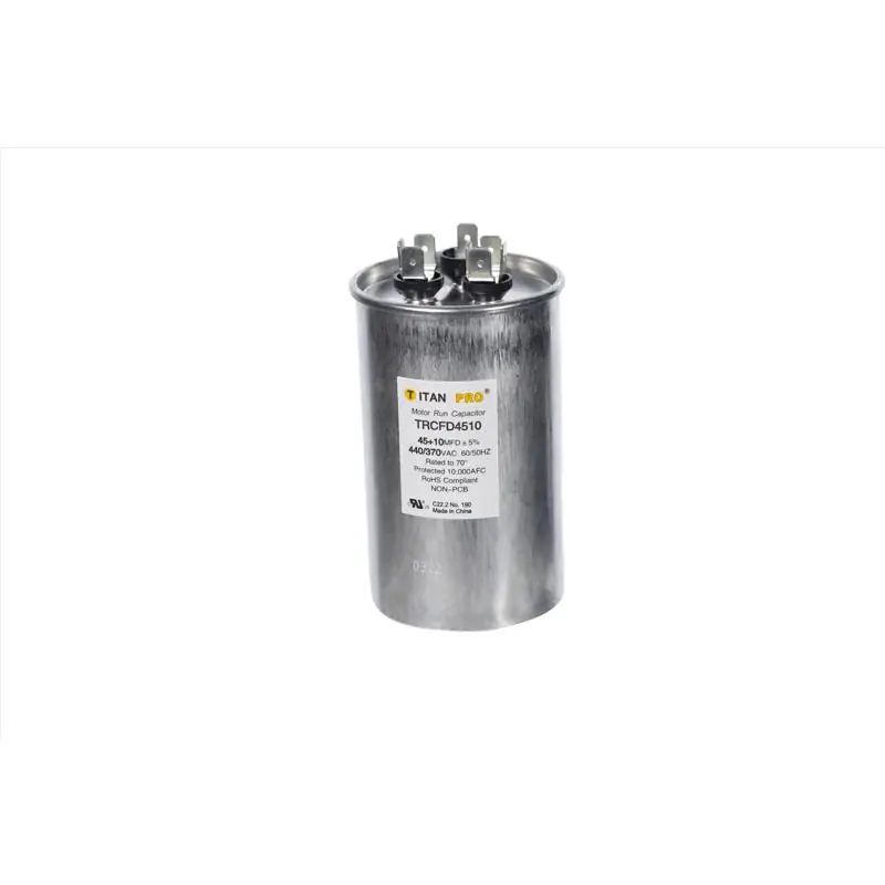 Trusted Brand Titan Pro 45+10 MFD 440 V Round Run Capacitor