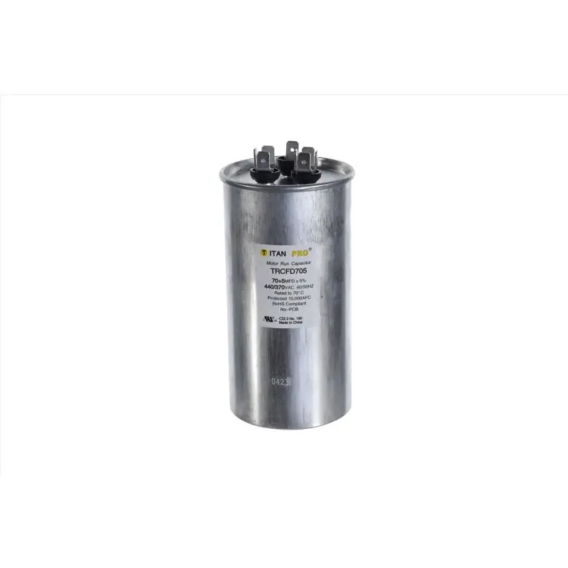 Titan Pro 70+5 MFD 440 V Round Run Capacitor New Release