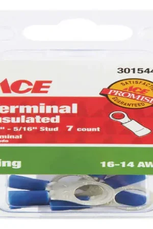 Ace 16-14 AWG Ring Terminal Blue/Gray 7 pk Flash Sale