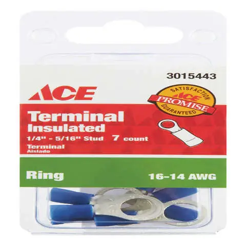 Ace 16-14 AWG Ring Terminal Blue/Gray 7 pk Flash Sale