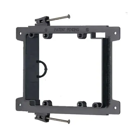 Top Rated Vanco New Work Rectangle PVC 2 gang Low Voltage Mounting Bracket Black
