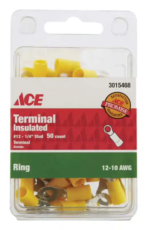 Super Sale Ace Ring Terminal Yellow 50 pk