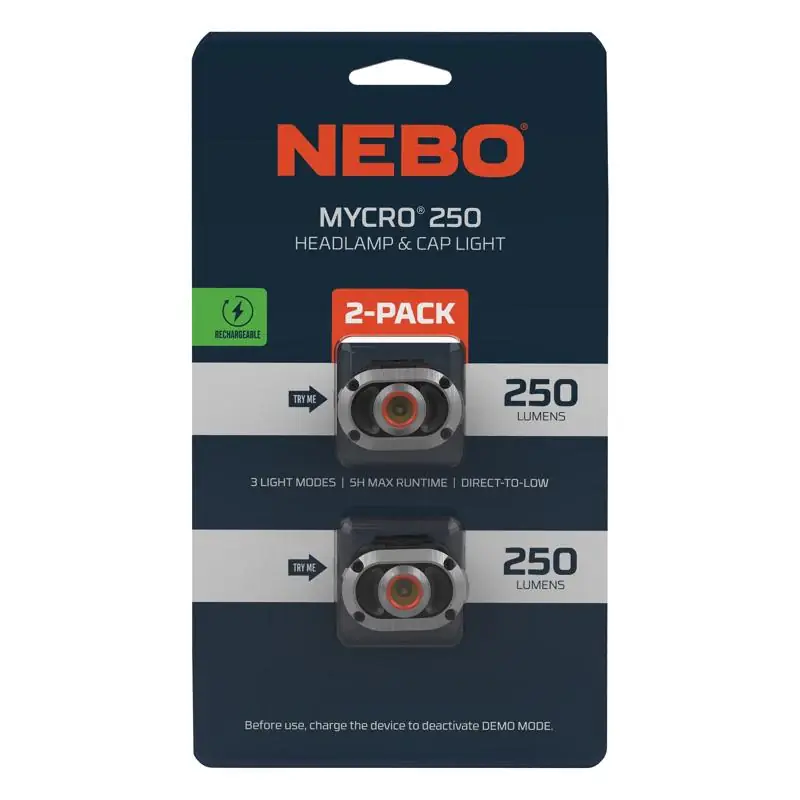 Flash Sale NEBO Mycro 250 lm Black/Gray LED Head Lamp