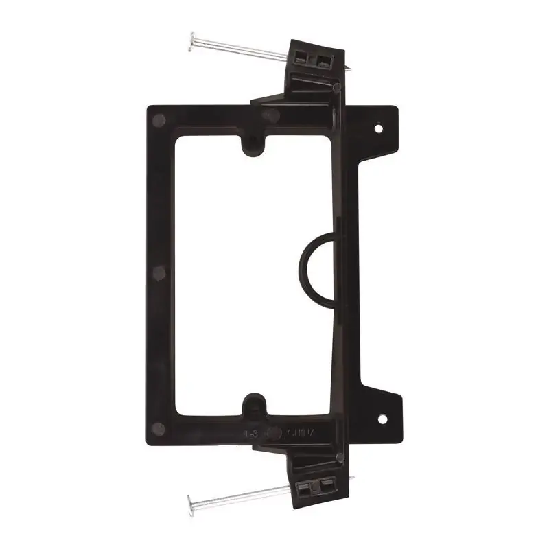 Vanco New Work Rectangle PVC 1 gang Low Voltage Mounting Bracket Black Popular