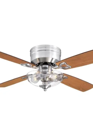 Last Chance Westinghouse Hadley 42 in. Brushed Nickel Brown LED Indoor Ceiling Fan