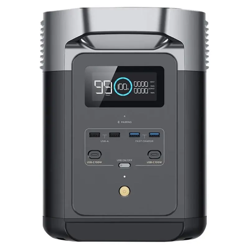 EcoFlow Delta 2 120 V Solar and Battery Portable Solar Power Station 1024 W Limited Offer
