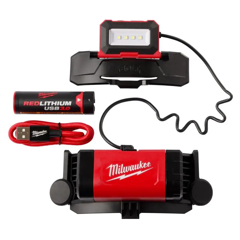Milwaukee Redlithium 600 lm Black/Red LED Head Lamp Affordable
