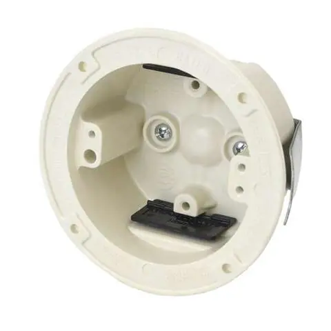 Allied Moulded Old Work 14 cu in Round Fiberglass Ceiling Box Off White Mega Sale