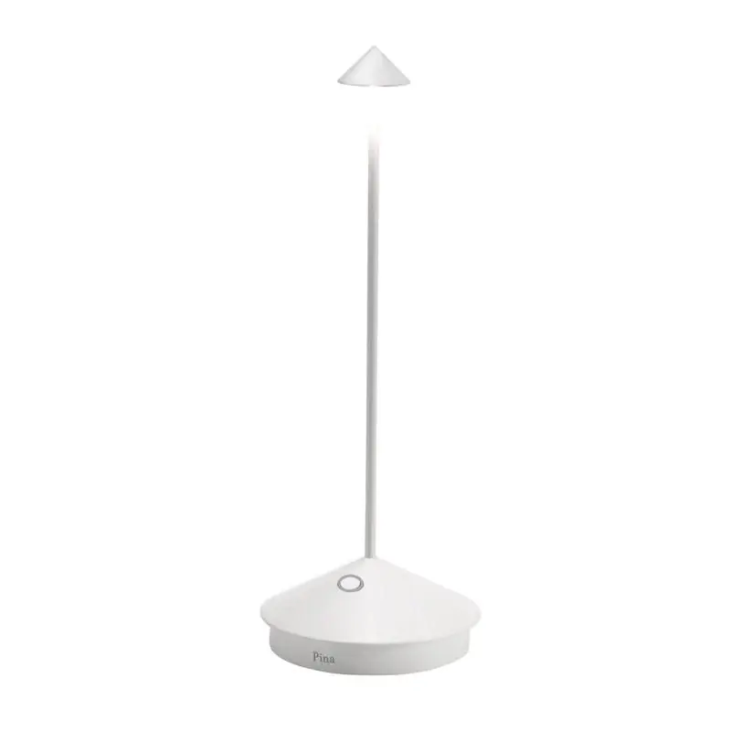 Super Sale Zafferano Pina 11.4 in. White Portable Table Lamp