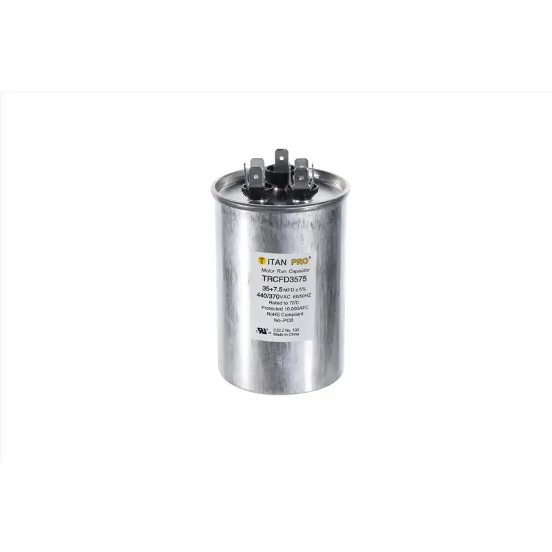 Top Rated Titan Pro 35+7.5 MFD 440 V Round Run Capacitor