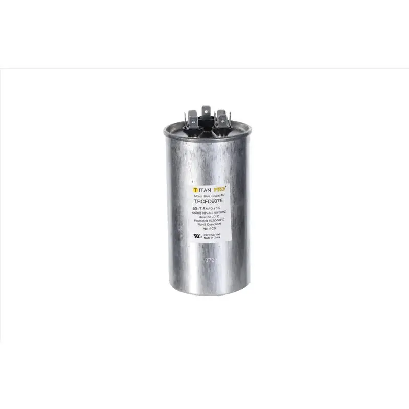 Titan Pro 60+7.5 MFD 440 V Round Run Capacitor Clearance