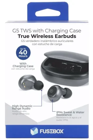 Top Pick Fusebox Wireless Bluetooth Earbuds w/Charging Case 1 pk