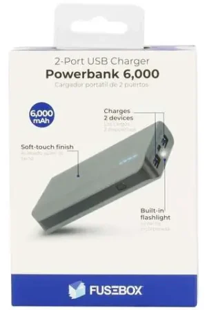 Premium Fusebox Power Bank 6000 mAh 1 pk